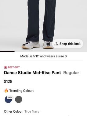 lululemon athletica Dance Studio Mid-Rise Pant — True Navy